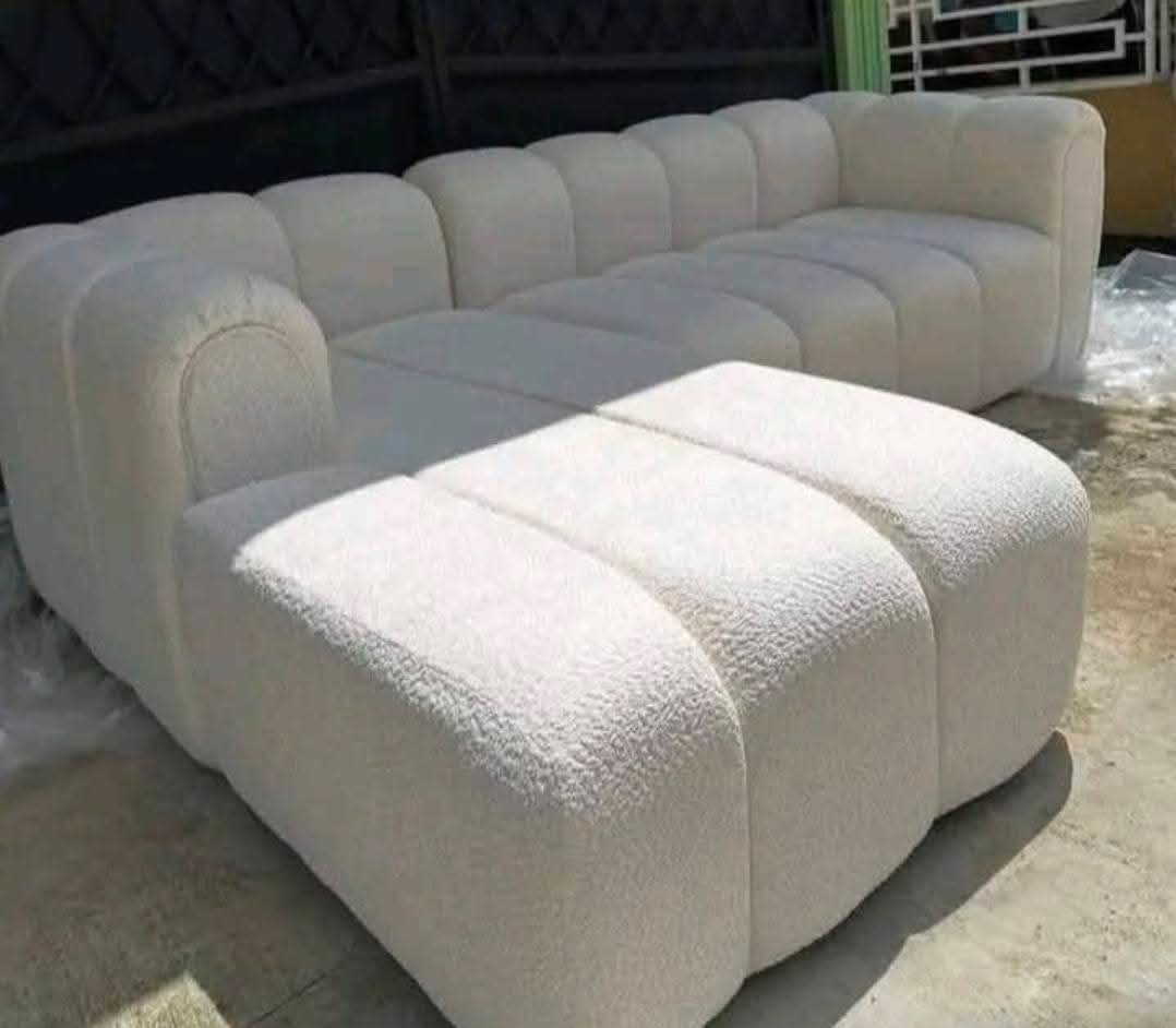 Copenhagen Boucle Sofa and Ottoman