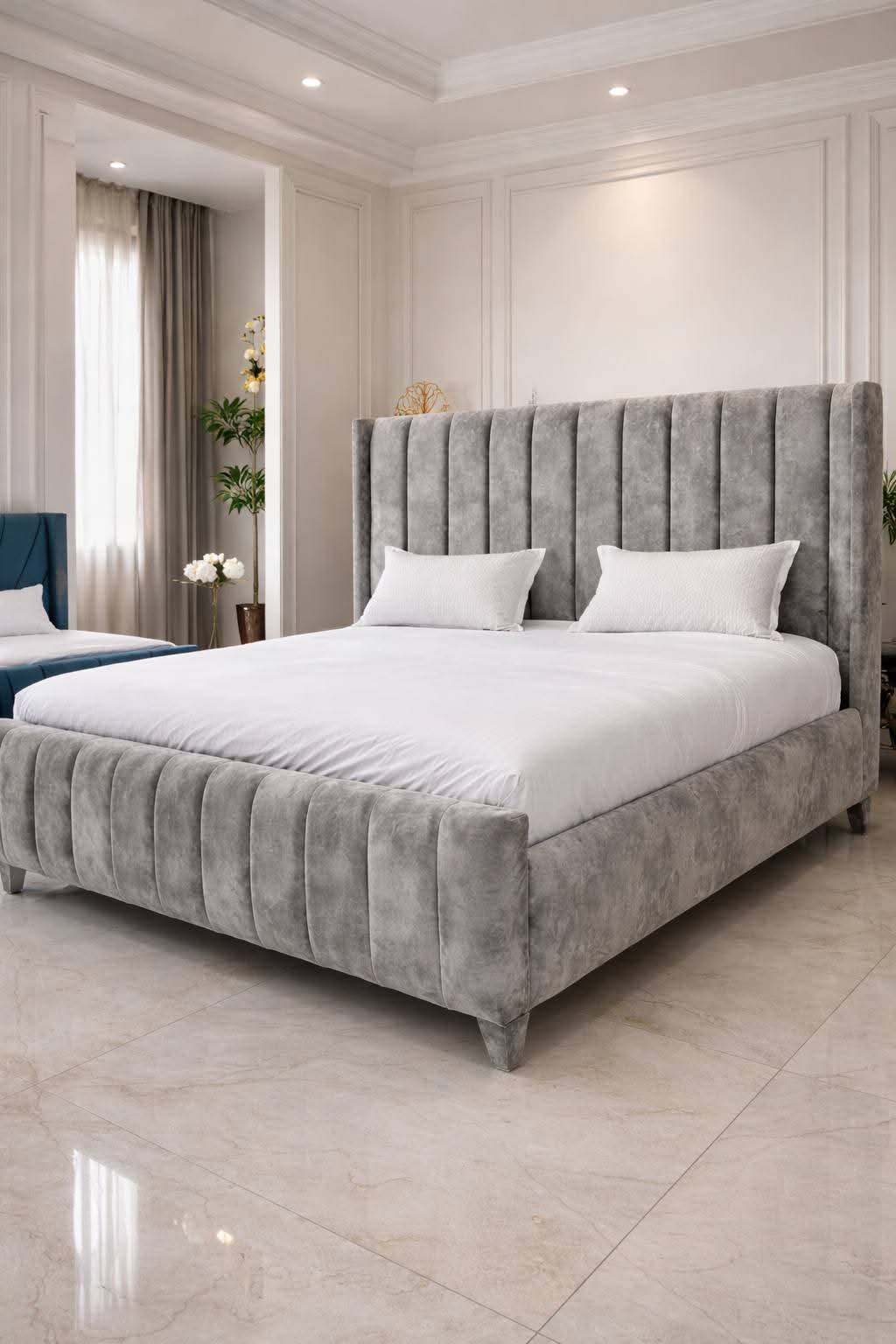 Verona Channel Wingback Bed