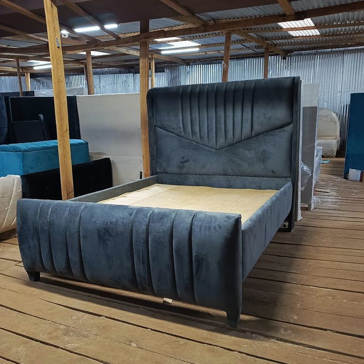 Elara V-Panel Upholstered Bed