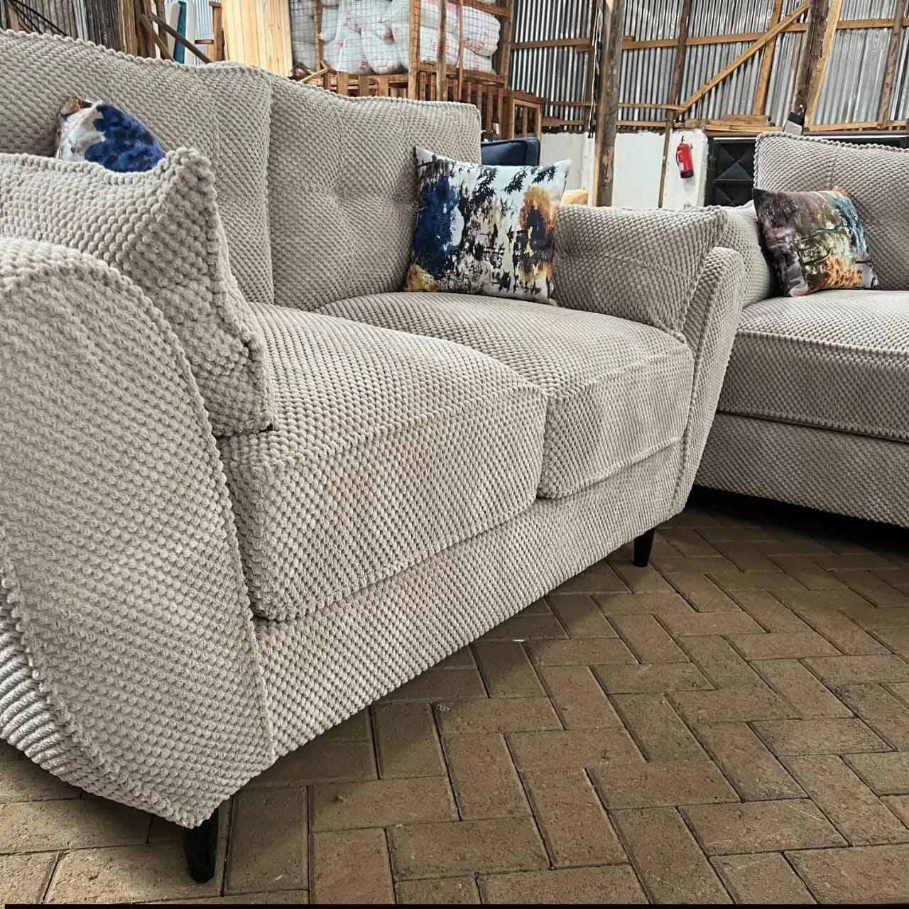 Gallery Textured Sofa Set