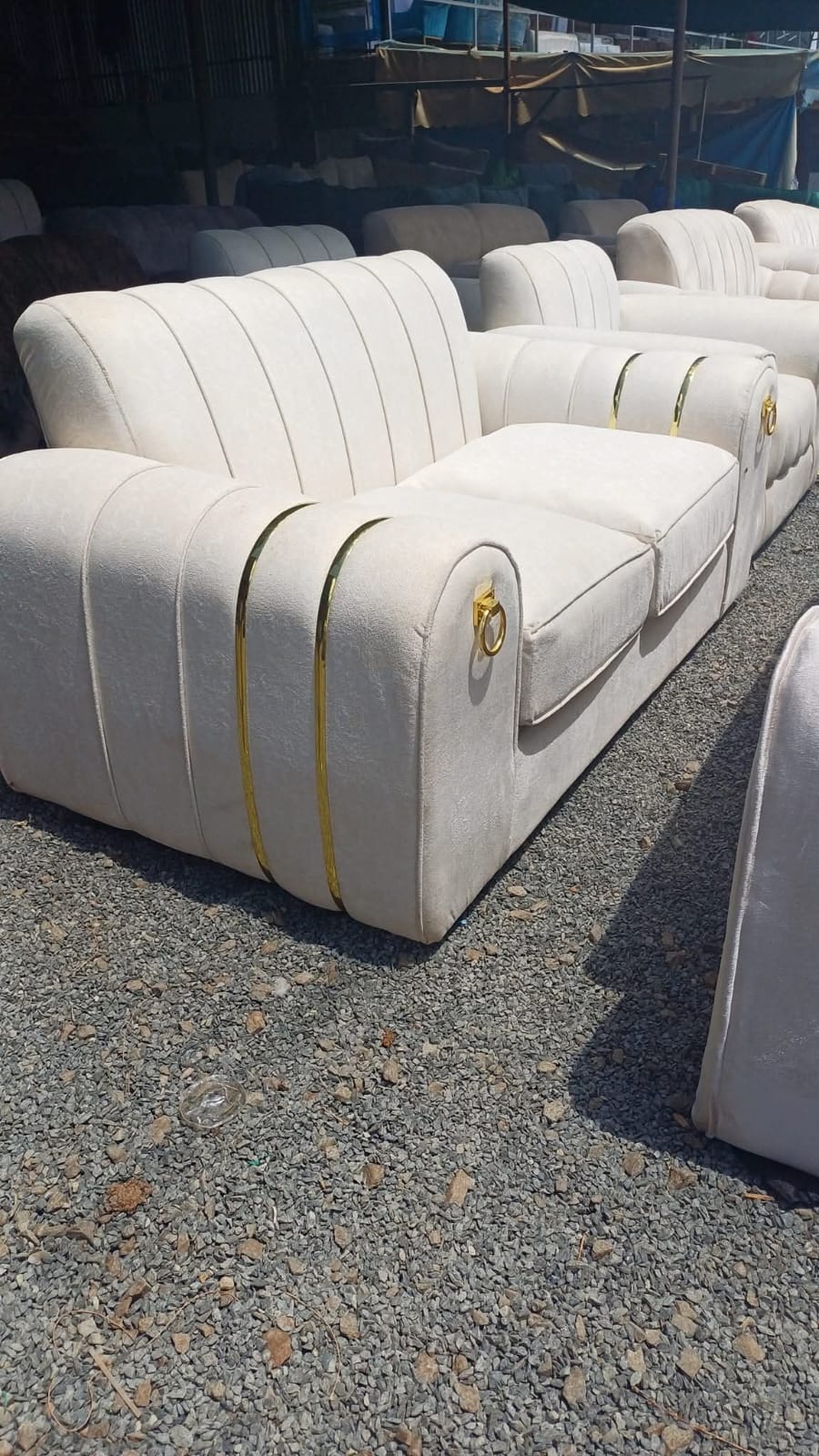 Modern Gold Accent Luxury Armchair