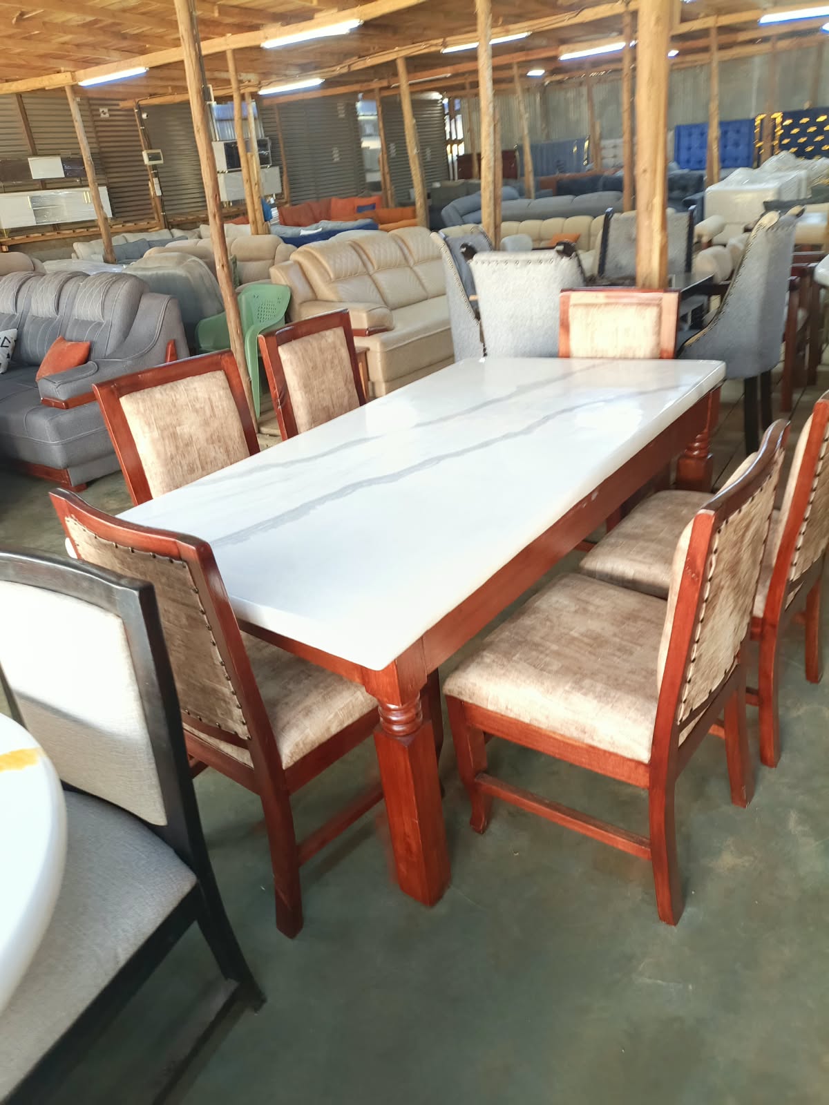 Elegant 8-Seater Wooden Dining Set