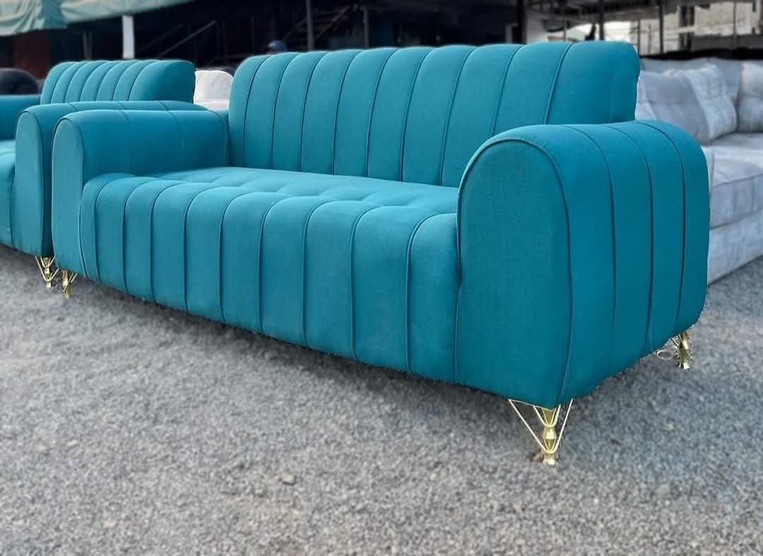Modern Turquoise Velvet Sofa