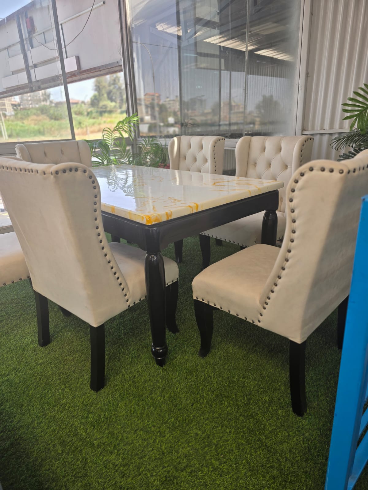 Luxury 6-Seater Cream Dining Set